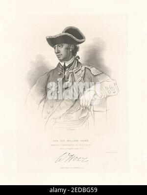 General Sir William Howe, britischer Oberbefehlshaber Stockfoto