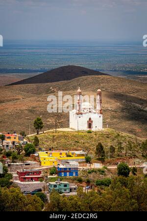 Koloniale Kirche Vetagrande, Zacatecas, Mexiko. Stockfoto