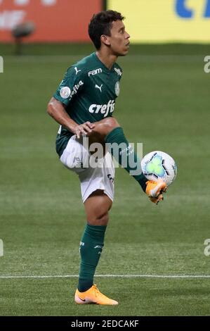 São PAULO, SP - 14,02.2021: PALMEIRAS X FORTALEZA - Marcos Rocha während des Spiels zwischen Palmeiras und Fortaleza im Allianz Parque in São Paulo, SP. Das Spiel ist gültig für die 36th Runde der Brasileirão 2020. (Foto: Marco Galvão/Fotoarena) Stockfoto