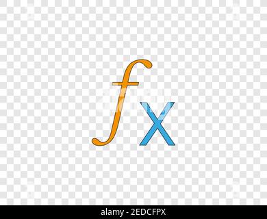 Vektorgrafik. Symbol für das mathematische Funktionsdiagramm Stock Vektor