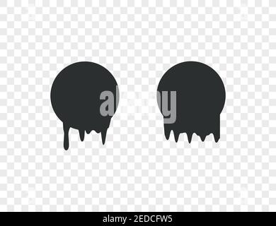 Vektorgrafik. Tropfender Kreis fällt Stock Vektor