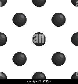 Illustration zum Thema große Muster identische Arten Fisch Kaviar, Ei gleiche Größe. Eiermuster aus frischem Fischkaviar für farbigen Druck auf Wallpa Stock Vektor