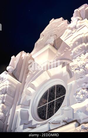 Die Miami Beach Community Church auf der Lincoln Road Mall, Miami Beach, Florida. Stockfoto