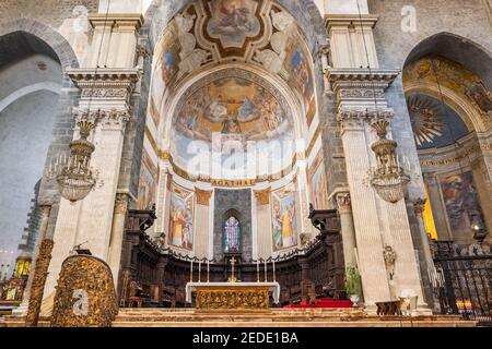 Innenraum der Kathedrale von Catania in Catania, Sizilien, Italien Stockfoto