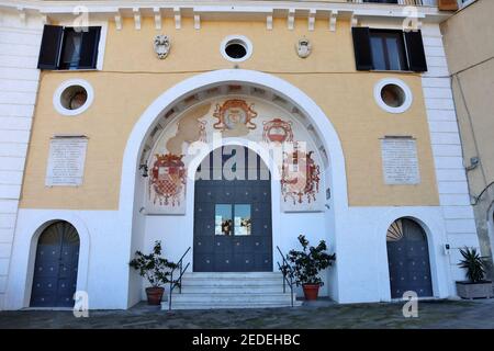 Napoli - Entrata della Chiesa di Santa Maria del Parto Stockfoto