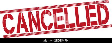 Grunge Gummistempel mit Wort storniert innen, Vektor-Illustration Stock Vektor