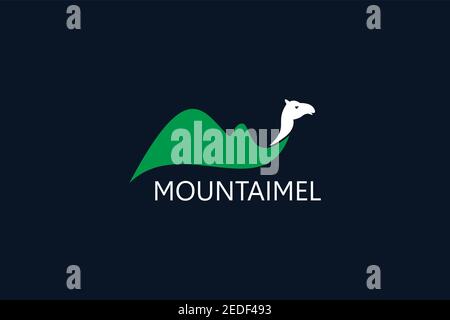 Camel Mountain Logo Stock Vektor