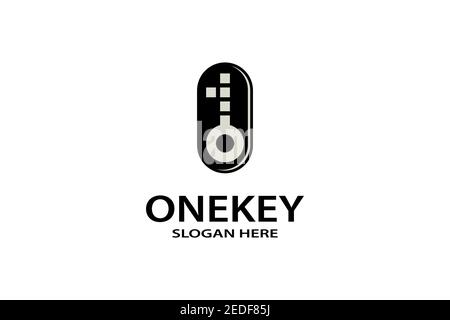 Ein Schlüssellogo Stock Vektor