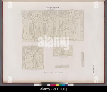 Neues Reich. Dynastie XX. Theben (Theben). Karnak, Chôns (Khonsu)-Tempel, Raum E Stockfoto