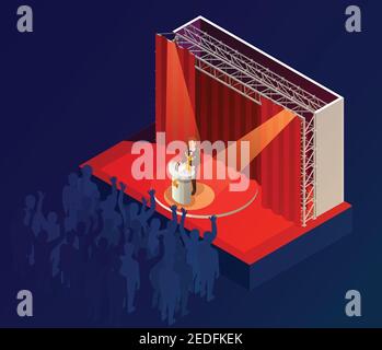 Eine Vektor Illustration Von Roten Teppich Und Paparazzi Hintergrund Mit Exemplar Stock Vektorgrafik Alamy