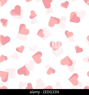 Nahtlose valentine Muster Hintergrund mit Doodle rosa Herz-Form Stockfoto