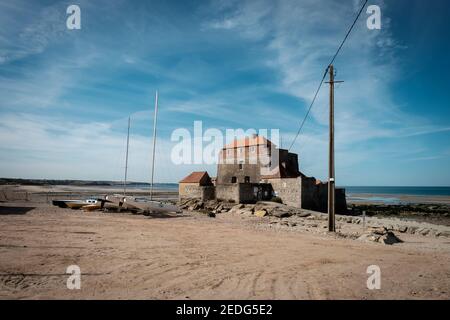 Fort d' Ambleteuse, (auch bekannt als Fort Mahon), ist eine Festung an der Küste in der Nähe der Stadt Ambleteuse im Norden Frankreichs Stockfoto
