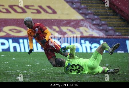 Galatasarays Henry Onyekuru während des Spiels der türkischen Super League Galatasaray - Kasimpasa in der TT Arena in Istanbul, Türkei, 14. Februar 2021. Foto von Tolga Adanali/Depo Photos/ABACAPRESS.COM Stockfoto