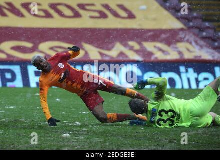 Galatasarays Henry Onyekuru während des Spiels der türkischen Super League Galatasaray - Kasimpasa in der TT Arena in Istanbul, Türkei, 14. Februar 2021. Foto von Tolga Adanali/Depo Photos/ABACAPRESS.COM Stockfoto