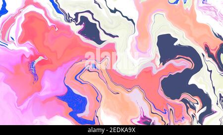 Abstrakte flüssige Kunst, Marmorfarbe, Luxus Marmormuster Textur Hintergrund, Digitale Kunst Technik. Stockfoto