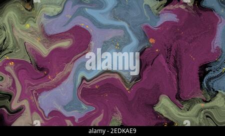Abstrakte flüssige Kunst, Marmorfarbe, Luxus Marmormuster Textur Hintergrund, Digitale Kunst Technik. Stockfoto