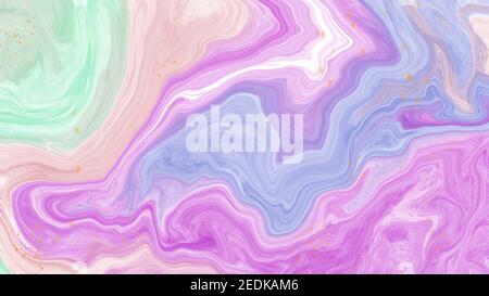 Abstrakte flüssige Kunst, Marmorfarbe, Luxus Marmormuster Textur Hintergrund, Digitale Kunst Technik. Stockfoto