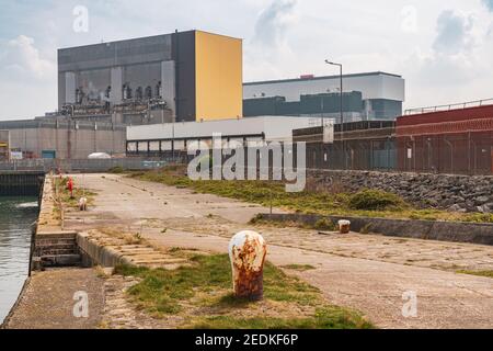 Heysham, Lancashire, England, Großbritannien - 30 April, 2019: Das Kernkraftwerk Heysham Stockfoto