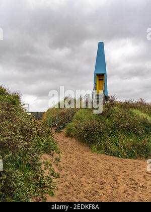 Kapelle sechs Sümpfe, Lincolnshire, England, Großbritannien - 27 April, 2019: Der Sound Turm, Teil der Strukturen auf der Kante Stockfoto