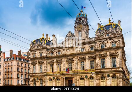 Rathaus Place des Terreaux, in Lyon in der Rhone, Frankreich Stockfoto