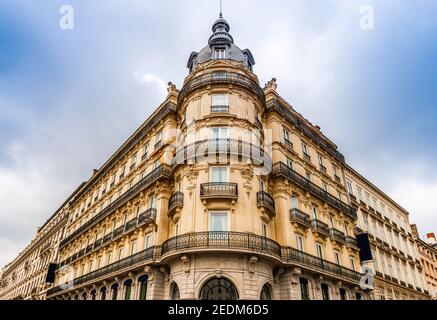 Klassisches französisches Gebäude in Lyon in der Rhône in Frankreich Stockfoto