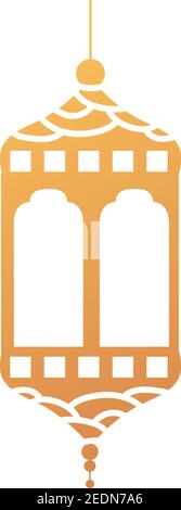 arabisch Lampe islamische Dekoration Licht Vektor Illustration Icon Design Stock Vektor