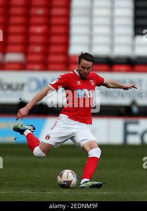 Charlton Athletic's Chris Gunter während der Sky Bet League One Match im Valley, London. Bilddatum: Samstag, 13. Februar 2021. Stockfoto