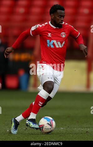 Charlton Athletic's Diallang Jaiyesimi während der Sky Bet League One Match im Valley, London. Bilddatum: Samstag, 13. Februar 2021. Stockfoto