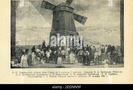 Das Konzertprogramm für 1955 Nowosibirsk Oper und Ballett-Theater, erstmals im Jahr 1955 in der UdSSR veröffentlicht. Stockfoto