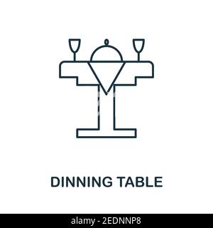 Symbol für den Esstisch. Einfache Illustration aus der Möbelkollektion. Creative Dinning Table Icon für Web-Design, Vorlagen, Infografiken Stock Vektor