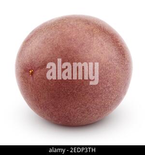 Ganze Passionsfrucht isoliert auf weiß mit Clipping Pfad Stockfoto