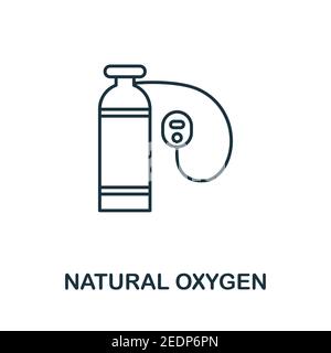Symbol für natürlichen Sauerstoff. Einfaches Element aus der Sammlung der globalen Erwärmung. Creative Natural Oxygen Icon für Webdesign, Vorlagen, Infografiken und vieles mehr Stock Vektor