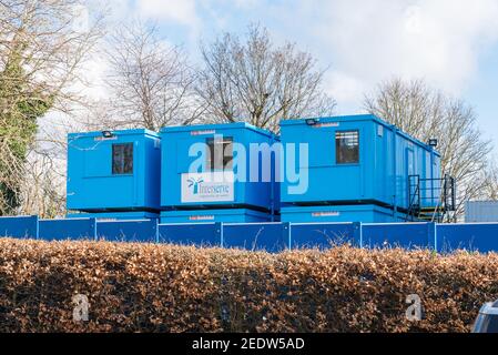 Bauunternehmen Interserve Durchführung der Renovierung von Gebäuden durch die Queen Elizabeth Hospital in Birmingham Stockfoto