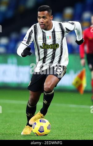 Alex Sandro von Juventus in Aktion während der italienischen Meisterschaft Serie A Fußballspiel zwischen SSC Napoli und Juventus FC / LM Stockfoto