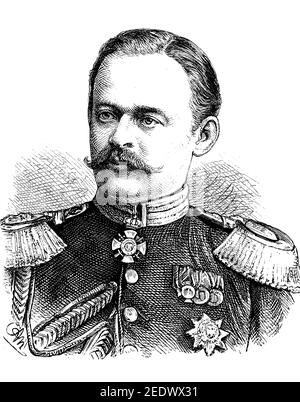 Prinz Heinrich VII. Reuss zu Koestritz, 14. Juli 1825 - 2. Mai 1906, ein deutscher Diplomat / Prinz Heinrich VII. Reuss zu Kostritz, 14. Juli 1825 - 2. Mai 1906, ein deutscher Diplomat, Historisch, historisch, digital verbesserte Reproduktion eines Originals aus dem 19th. Jahrhundert / digitale Reproduktion einer Originalvorlage aus dem 19. Jahrhundert, Stockfoto