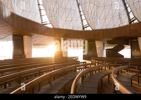 Santiago, Region Metropolitana, Chile - das Innere des acht Bahá’í Tempel in der Welt und erste in Südamerika, befindet sich in t Stockfoto