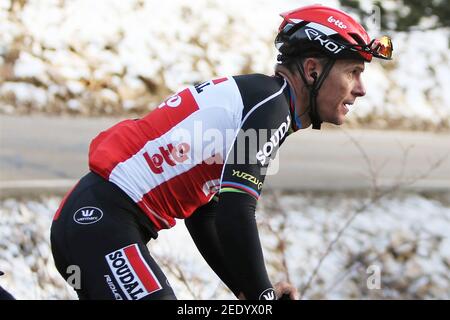 Philippe Gilbert von Lotto Soudal während der Tour de la Provence, Etappe 3, Istres Ã¢Â&#x80;Â&#X93; Chalet Reynard ( Mont Ventoux ) am 13. Februar 2021 in BÃ©doin, Frankreich - Foto Laurent Lairys / DPPI / LiveMedia Stockfoto