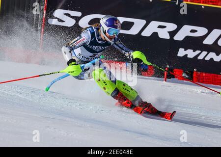 Cortina (BL, Italien. Februar 2021, 15th. Cortina (BL), Italien, Olympia delle Tofane, 15. Februar 2021, LEDECKA Ester CZE während 2021 FIS Alpine World SKI Championships - Alpine Combined - Männer - Frauen - Alpine Ski Race Credit: Luca Tedeschi/LPS/ZUMA Wire/Alamy Live News Stockfoto