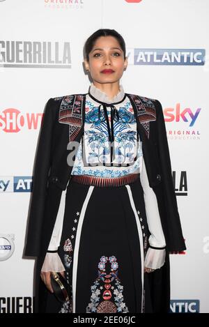 Frieda Pinto kommt bei der Guerilla UK Premiere von Sky Atlantic im Curzon, Bloomsbury, London, an. Bilddatum: Donnerstag, 6th. April 2017. Bildnachweis sollte lauten: © DavidJensen Stockfoto