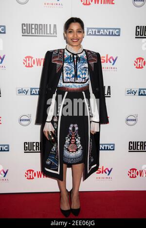 Frieda Pinto kommt bei der Guerilla UK Premiere von Sky Atlantic im Curzon, Bloomsbury, London, an. Bilddatum: Donnerstag, 6th. April 2017. Bildnachweis sollte lauten: © DavidJensen Stockfoto