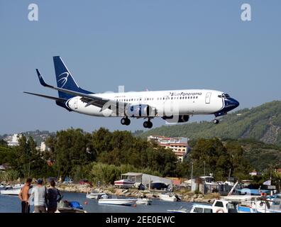 Skiathos Flughafen, Griechenland Stockfoto