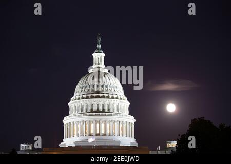 Nahaufnahme von der Kuppel des United States Capitol, Washington D.C., USA Stockfoto