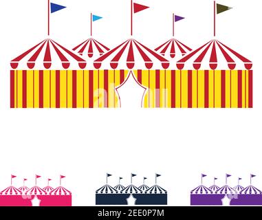 Zirkus Vector Illustration Design logo Embleme Vorlage Stock Vektor