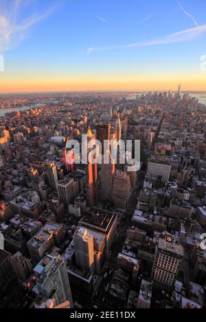 Manhattan vom Empire State Building, New York City, USA Stockfoto