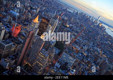 Manhattan vom Empire State Building, New York City, USA Stockfoto