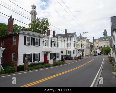 Das Bild wurde an einem Sommertag in der Innenstadt von Provincetown aufgenommen. Stockfoto