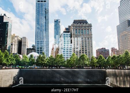 September 11th Gedenkstätte, Lower Manhattan, New York City, New York, USA Stockfoto