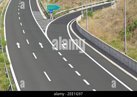 Autobahnkreuz egnatia in Griechenland Stockfoto