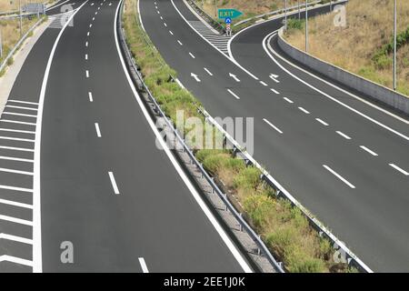 Autobahnkreuz egnatia in Griechenland Stockfoto