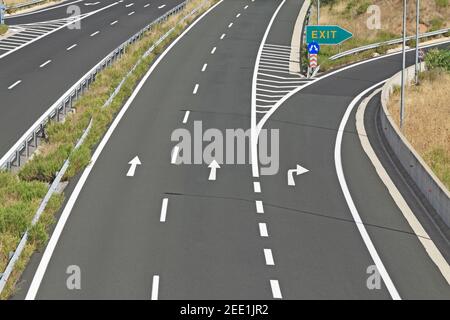 Autobahnkreuz egnatia in Griechenland Stockfoto